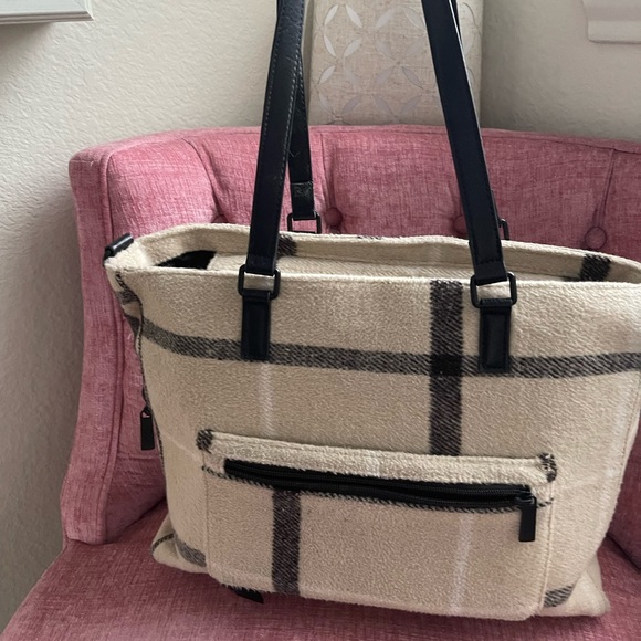 BEIS Handbags - BÉIS work tote in plaid